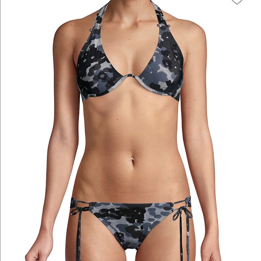 Black/grey camo bikini